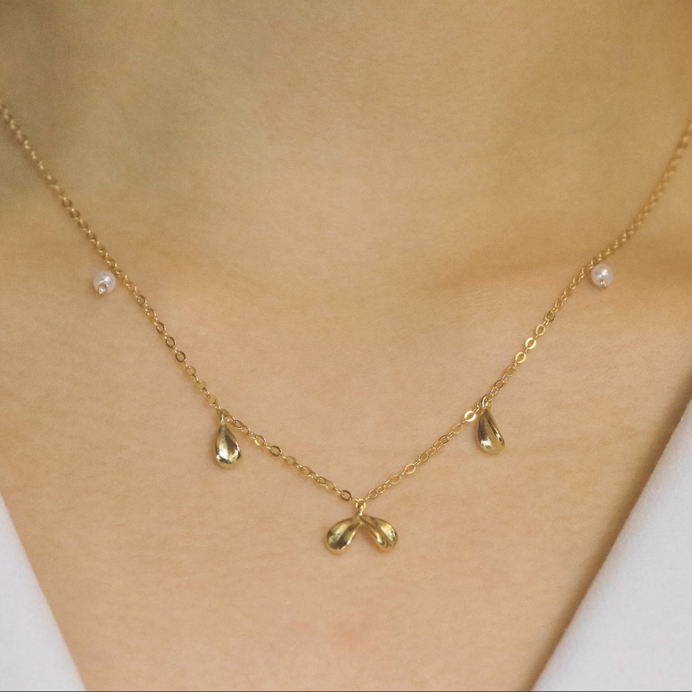 Jasmine Charm Necklace - Handmade 925 Silver